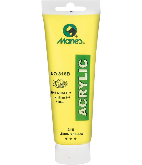Prece Akrilkrāsas Maries 816B-215 120ml citrondzeltena Attēls