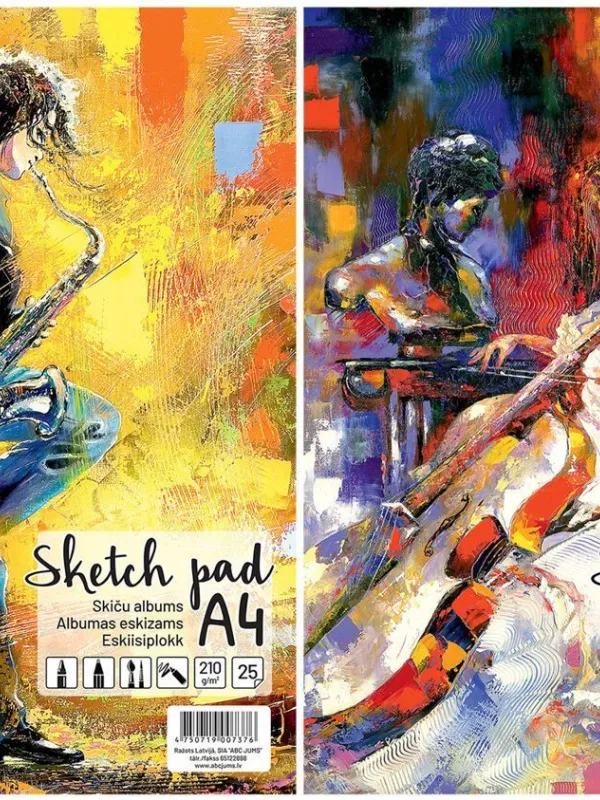 Prece Skiču ALBUMS A5 zīmēšanai,spirālē,210gr.,25 loksnes Attēls