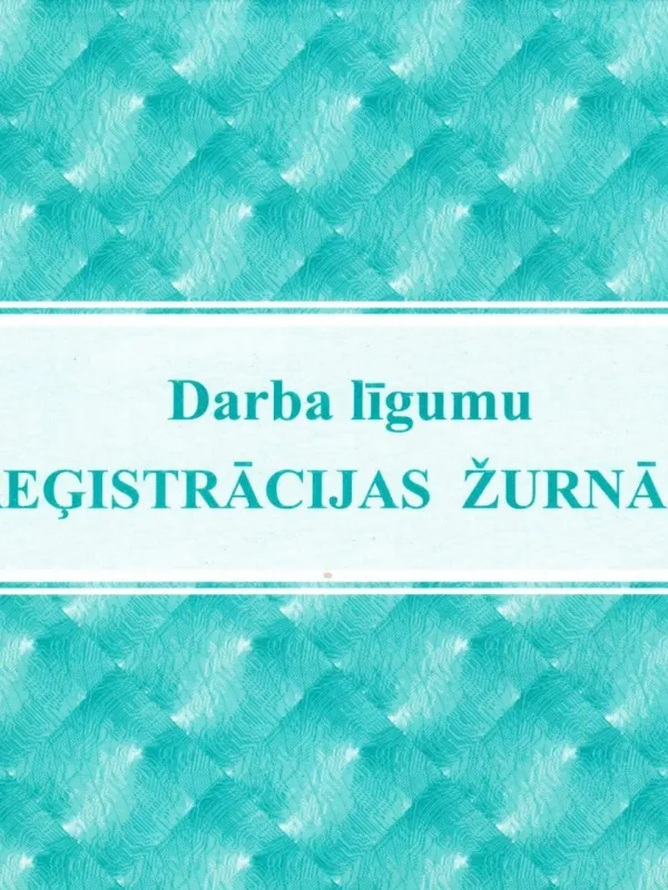 Prece Darba līgumu reģistrācijas žurnāls Attēls