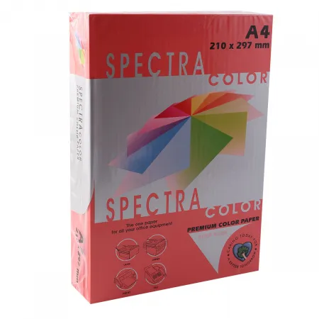 Prece Papīrs krāsains A4,80g/m2, 500lp, Red, Spectra Color Attēls