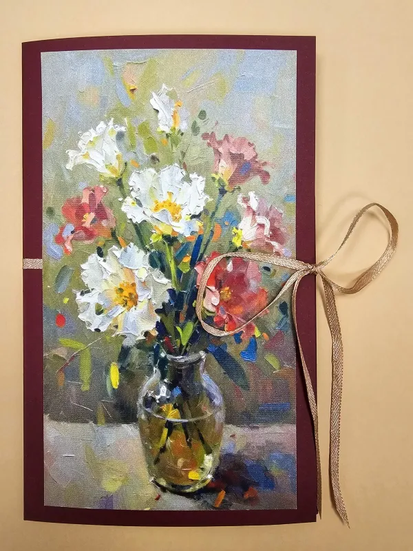 Prece Kartiņa apsveikumu 10.5x17cm ar lentīti Attēls