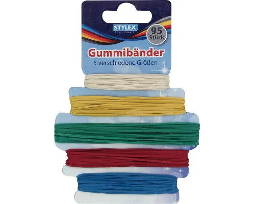 Prece Gumijas naudai 95gab 5 izm. 5krāsas 0.1kg Toppoint Attēls