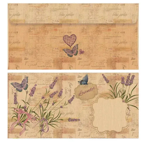 Prece Aploksne 114x162mm Kraft ar zīmējumu Attēls