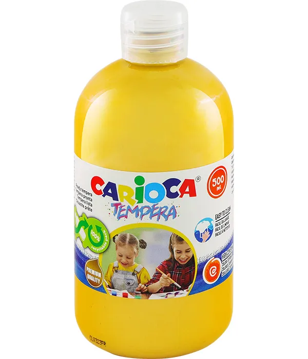 Prece Guaša krāsa 500ml Carioca 27/03 dzeltena Attēls