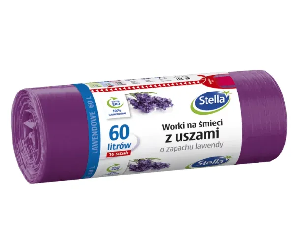 Prece Maisiņi atkritumu 60L 10gab/rullī 0.256kg/rullis lavandas Attēls