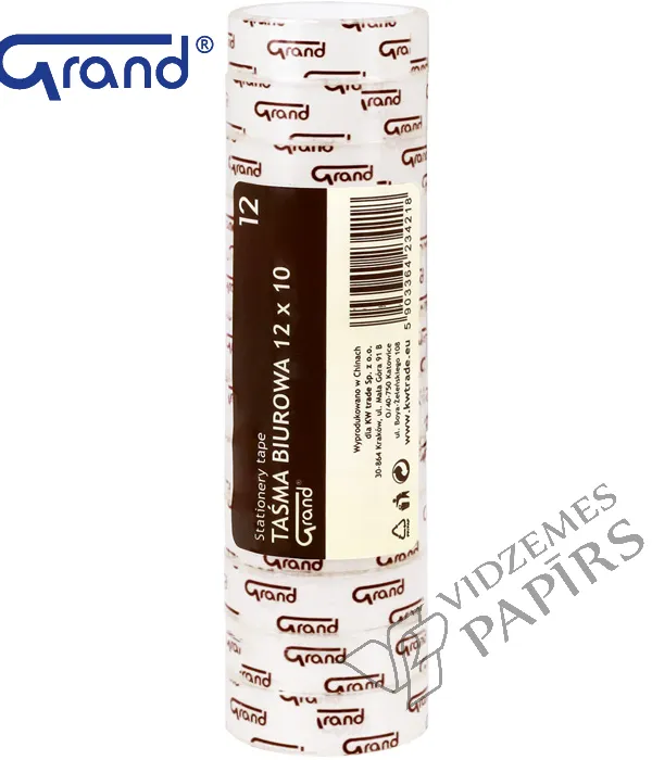 Prece Līmlente Grand 12mm x 10m, caurspīdīga Attēls