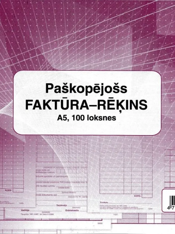 Prece Faktūra - rēķins paškopējošs A5V 100lp Attēls