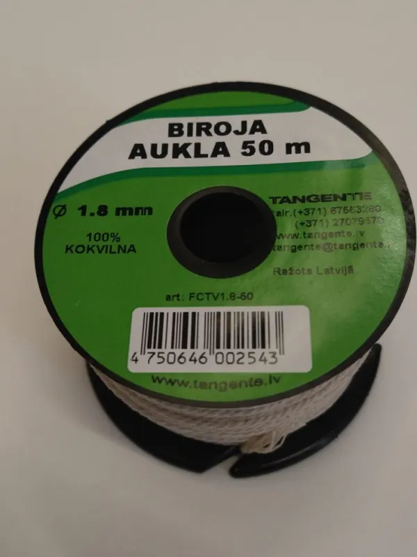 Prece Diegs dokumenta iesieš.Kokvilna d.2mm/50m Attēls