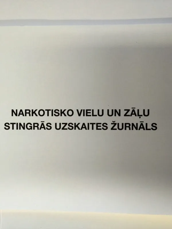 Prece Narkotisko zāļu stingr. uzsk. žurnāls A4 48lp 75/u Attēls