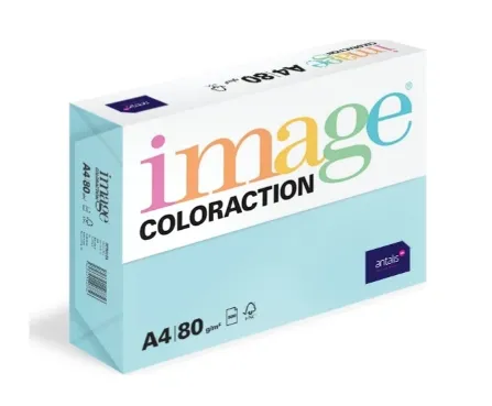 Prece Krāsains papīrs A4 Image 80g/500lp Bermuda/Azure Blue Attēls