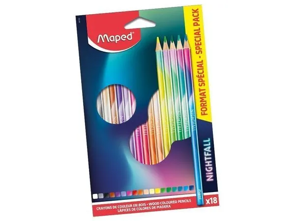 Prece Zīmuļi 18 krāsas Maped Nightfall Attēls