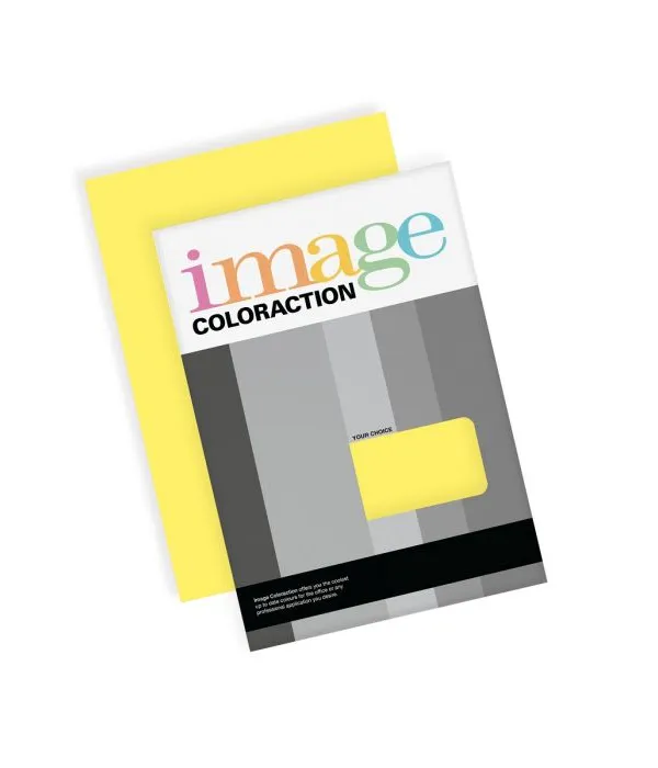 Prece Krāsains papīrs A4 Image Coloraction 80g, 50lp, Nr.55 dzeltens Attēls