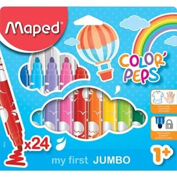Prece Flomāsteri 24 krāsas, Jumbo, Maped Attēls