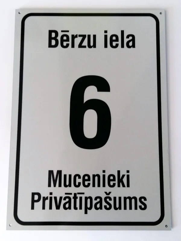Prece Māju numerācijas plāksne Attēls
