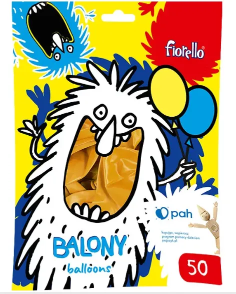 Prece Baloni 10, 50gab, metal gold Attēls