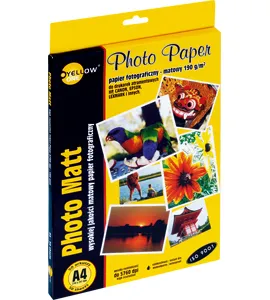Prece Foto papīrs A4, 190g matēts Yellow One 50lp Attēls