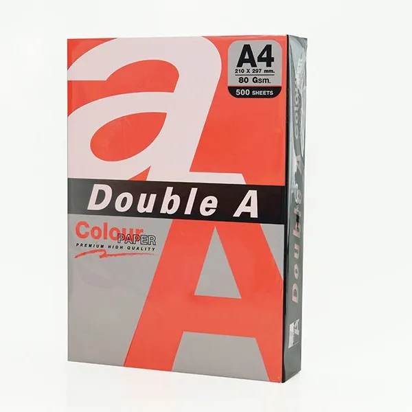 Prece Papīrs krāsains A4,80g/m2, 100lp, Red, Double A Attēls