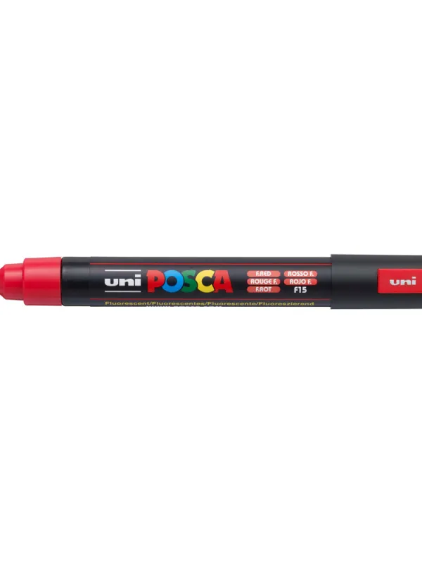Prece Marķieris uz ūdens bāzes uni POSCA PC-5M, fluor. sarkans F15 Attēls