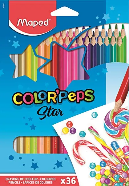 Prece Krāsainie zīmuļi Maped Star, 36 krāsas Attēls