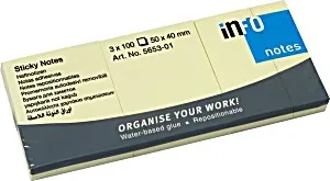 Prece Līmlapiņas 40x50mm 100lp x3 blociņi dzeltenas Attēls