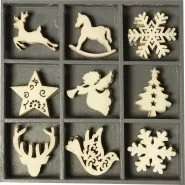 Prece Koka ornamentu komplekts 45 gab. Christmas 2 Attēls
