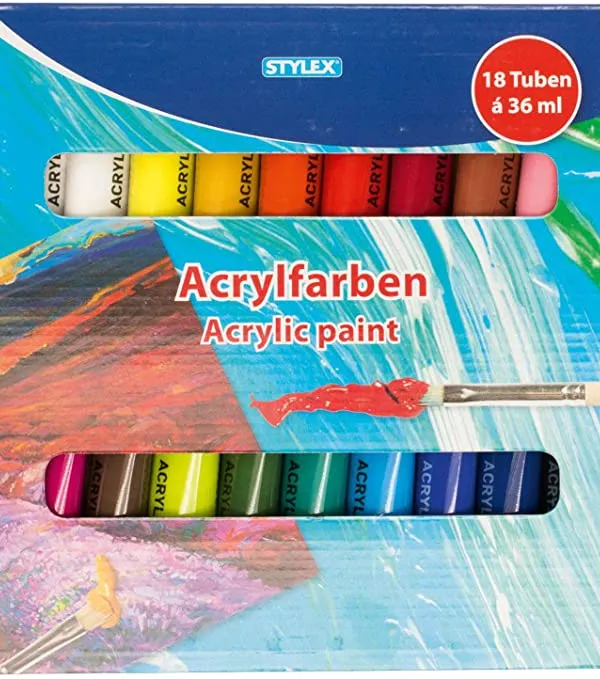 Prece Akrilkrāsa 36ml x 18 krāsas komplektā Attēls